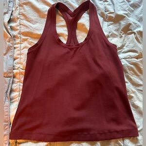 Lululemon align waist length rustic red colored racerback tank size 8